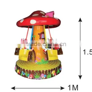 2015 Coin Operated Carousel Horses Carousel Music Box 6 Seats Small Electric Merry-go-round Amusement Park Equipment Rides thumbnail-2
