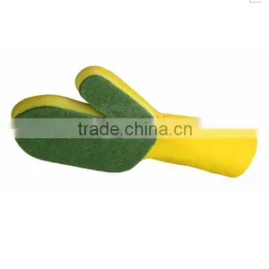 Kitchen Sponge Scourer With Latex Glove thumbnail-1