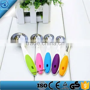 Factory Stainless Steel Measuring Spoon With Colorful Handle,Premium Stackable Measuring Cup/Spoon Sets for Home Cooking/baking thumbnail-1