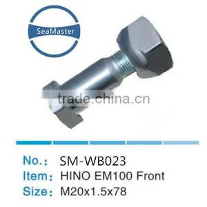 High Strenth Alloy Wheel Bolt With Nut M20*1.5*78mm for Trucks and Autos thumbnail-1