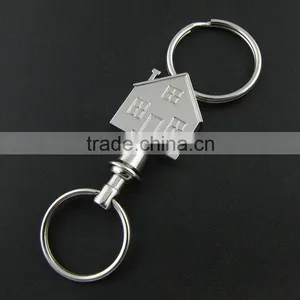 Custom House Shape Pull Apart Metal Keychains thumbnail-2