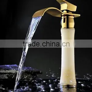 2014 New Design Waterfall Faucet for Basin,Aureate Faucet,golden Faucet thumbnail-4