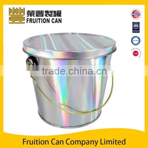 Candle Tin Metal Tin Halographic Bucket Tin Box thumbnail-1