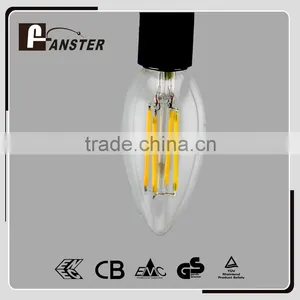 Clear Housing E27 Dimmable LED Filament Bulb C35 4w E14 B22 thumbnail-1