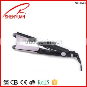 Home Electrical 2 in 1 Professional Hair Straightener Cememic Coating Plate Ptc thumbnail-1