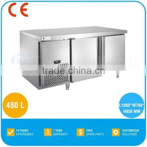 Under Counter Refrigerator - CE, 480 Liters, Refrigerated Counter, TT-DAR480L2K thumbnail-1
