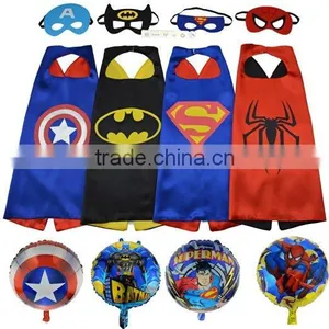 YS Superhero Assorted Kids' Costumes With Satin Cape and Felt Mask and Ballon thumbnail-1