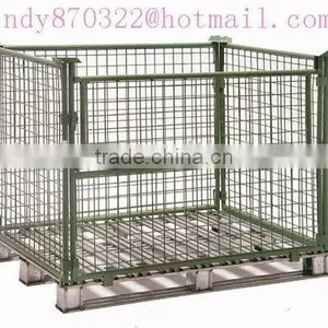 Wire Mesh Pallet Container(collapsible Stroage Cage) thumbnail-1
