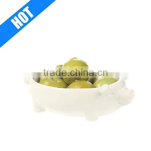 Hot Sale Dolomite Pig Shape White Color Glazed Bowl Topper thumbnail-1