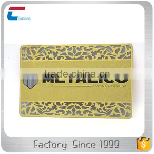 Fashionable Etch Reversed,Cut Through Plated Gold Metal Cards for Businesses thumbnail-2