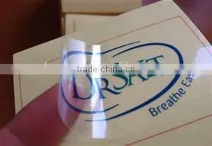 Logo Print Transparent Plastic Label thumbnail-1