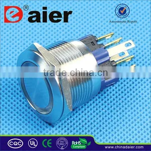 Daier 22mm SPDT 1NO 1NC Illuminated Waterproof Push Button Switch With Light thumbnail-1