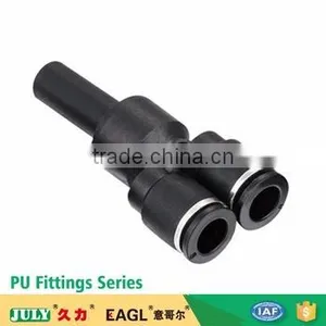 JULY Manufactory Made Pneumatic Y Branch Plastic Joint Tubes Tee Pipe Fittings thumbnail-1