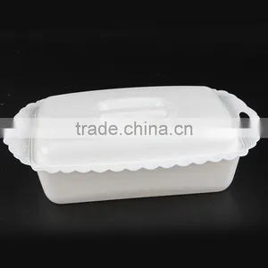 Rectangular Shape Plastic Salad Bowl With Lid thumbnail-3