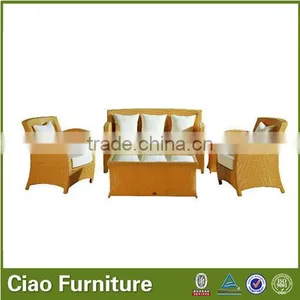 Modern Rattan Leather Sofa thumbnail-1