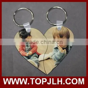 Hot Selling Sublimation Couple Lovers' MDF Half Heart Keychain thumbnail-1