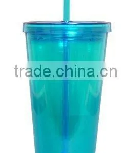 Various Color BPA Free 16oz Double Wall Plastic Tumbler thumbnail-2