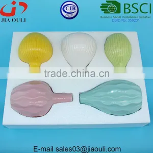 Nice Decorative Small Glazed Ceramic Vases Set of 5 Pcs for Gifts thumbnail-1