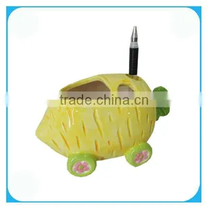 Ceramic Easter Rabbit And Radish WIth Pen Container thumbnail-1