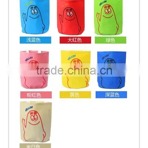 Japanese-style Home Colorful Oxford Cloth Storage Bag With Natural Wood Stick ,sundries Hanging Bag Cute Storage Bag thumbnail-6