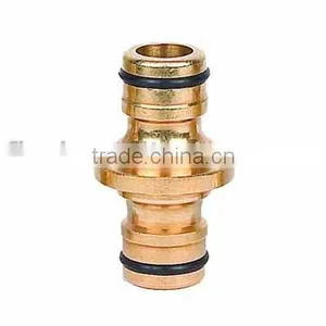 Big Volume 2 Way Coupling Brass 3/4" Water Flow Through thumbnail-1
