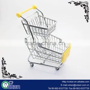 Promotional Gift Mini Shopping Barang Trolley Cart as Two-layer Container thumbnail-1