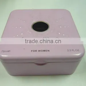 Square Perfume Can With Clear Window and Opening Nob thumbnail-1