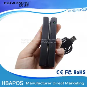2017 Hot Cheap 3 Tracks Usb Magnetic Card Reader Credit Card Skimmer HBA-900 thumbnail-1