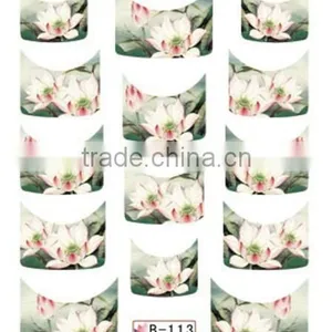 French Half Watermark Fiower Painting Nails Stick ,DIY Fashion Nail Art thumbnail-2