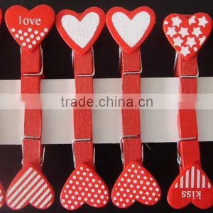Small Craft Wood Cloth Peg With Iron Ring Factory thumbnail-2