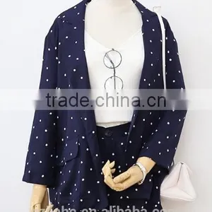 Fashion Coat ,Female Fashion Long Sleeve White Spot Suit thumbnail-1