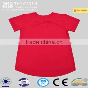 Customized Baby Girls Clothing Red T-shirt Logo Printed thumbnail-1