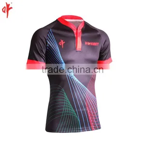Football Rugby Jerseys,new Collar Plain Black Design thumbnail-2