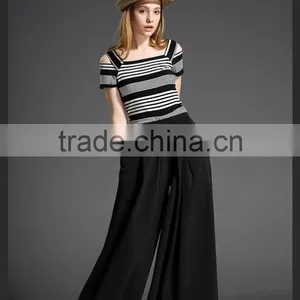 Auschalink Women Elegant High Waist Loose Dress Pants Customized thumbnail-5