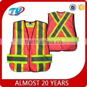 hi Vis Pink Safety Vests Ansi With Pockets thumbnail-1