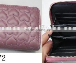 Hot Stripe PU Leather 2016 Lady New Popular Heart Wallet thumbnail-2