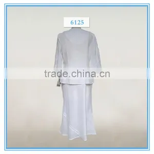 Ladies Fashinable 2 Pcs Skirt Embroidery Church Suit thumbnail-3