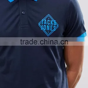 MGOO New Design Casual Summer Plain Side Split 180g 100% Cotton Short Sleeve Mens POLO T-Shirt With Chest Printing thumbnail-3
