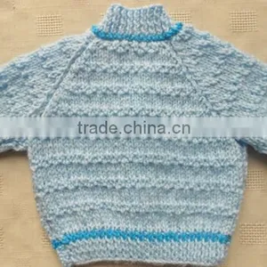 Baby Boy Newborn Sweater Hand Knit Cardigan thumbnail-2