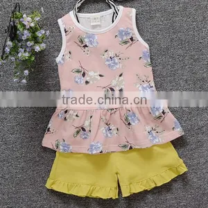 Zm35666a Summer Kids Toddler Boutique Clothing Wholesale Clothes Set thumbnail-1