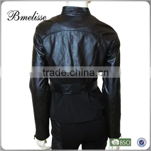 2015 LADIES FASHION LAMB NAPPA LEATHER JACKET,LEATHER GARMENT,LATHER COAT thumbnail-2