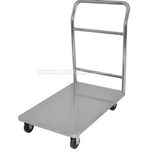 Industrial Steel Flatbed Cart Flatbed Transportation Trolley Metal thumbnail-1