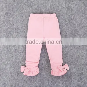 Wholesale Design Baby Girls Pant, Hot Cheap Lastest Girls 3/4 Ruffle Pants thumbnail-4