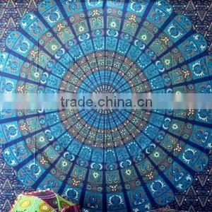 Hippie Tapestry Mandala Tapestry Wall Hanging Blue thumbnail-1