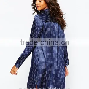 Relaxed Fit Point Collar Point Collar Print Pajama Fashion Lady Pajama thumbnail-3