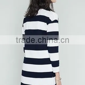 Women's Machine Knitted Patterns Aztec Long Tunic Cotton Cardigan Sweater for Wholesale thumbnail-3