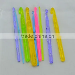 Multicolor Acrylic Crochet Hook Set 9pc thumbnail-1