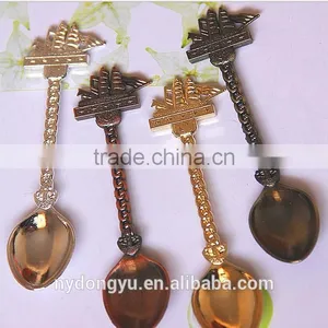 Retro Vintage Ship Shape Coffee Spoon /htg Zinc Alloy Ice Cream Spoon and Fork /fancy Dessert Spoon Jam Spoon Dinnerware thumbnail-1