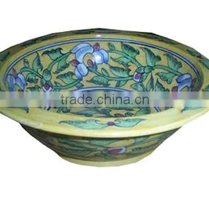 Blue Pottery Ice Cream Bowl , Small Stylish Ceramic Bowls thumbnail-1