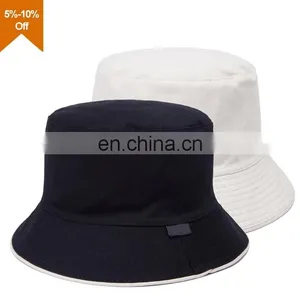 Professional Stone Washed Kids Bucket Hat Cap With Applique Logo thumbnail-1